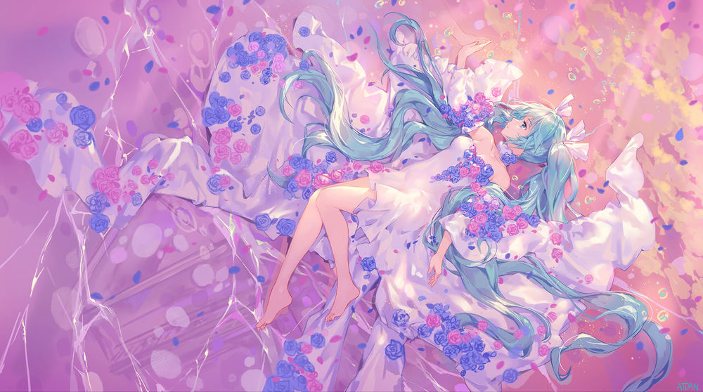 Обои для рабочего стола Vocaloid Hatsune Miku / Вокалоид Хатсунэ Мику