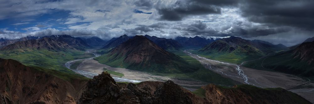 Обои для рабочего стола Панорамный вид на национальный парк Denali, Alaska, USA / Денали, Аляска, США, by skeeze