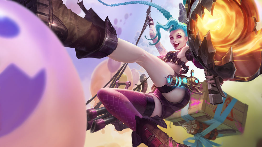 Обои для рабочего стола Jinx / Джинкс из игры League of Legends / Лига Легенд, by Drilo1