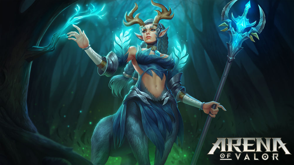 Обои для рабочего стола Peura / Пеура- Хранительница леса, персонаж игры Arena of Valor / Арена Доблести