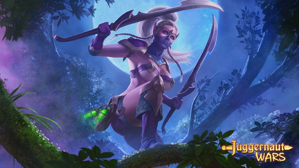 Обои для рабочего стола Эльфийка Alicia / Алисия, из игры Juggernaut Wars, by PlanK-69
