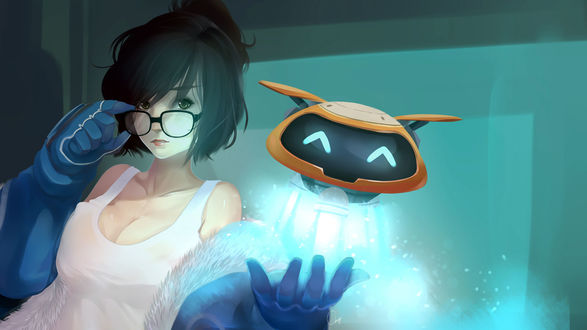 Обои на рабочий стол Персонаж Mei / Мэй из игры Overwatch / Дозор