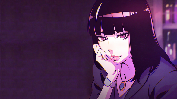 Обои на рабочий стол Chiyuki / Чиюки, из аниме Death Parade / Смертельный парад, художник Ilya Kuvshinov