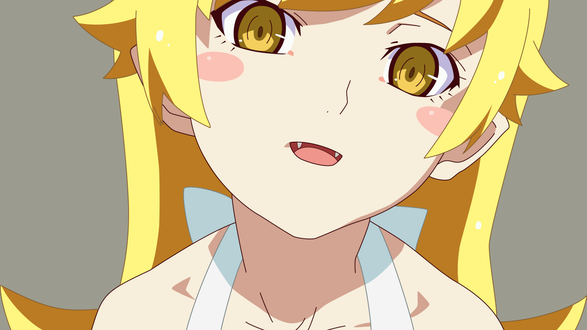 Обои на рабочий стол Синобу Осино / Shinobu Oshino из аниме Монстрассказы / Bakemonogatari