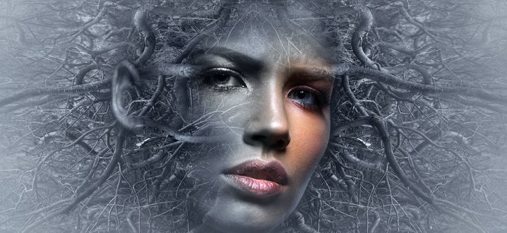 Обои на рабочий стол Фантазийный портрет девушки, by Stefan Keller