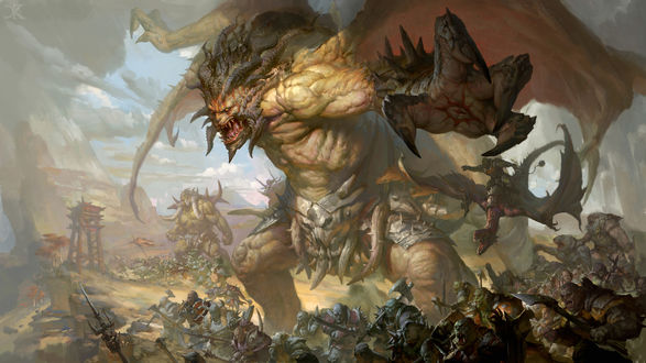 Обои на рабочий стол The King Of Beasts / Король чудовищ, by fengua-zhong