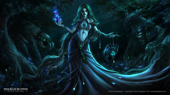 Обои на рабочий стол The Witch of Hemwick / Ведьма Хемвика, арт к игре Bloodborne, by Solaice