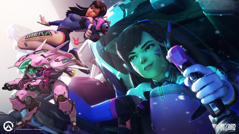 Обои для рабочего стола Персонаж D. Va Hana Song / Ханна Сон из игры Overwatch / Дозор