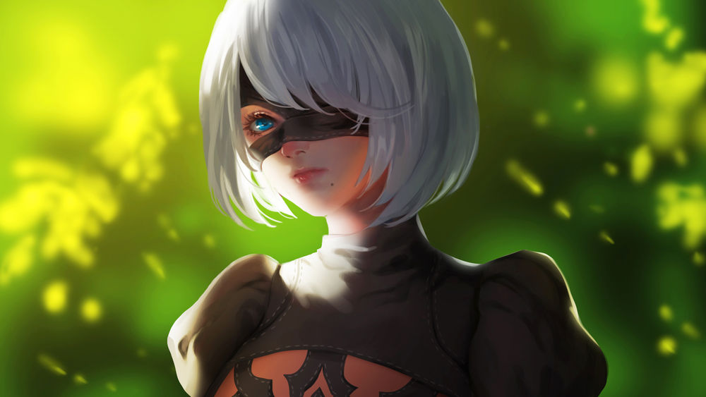 Обои для рабочего стола YoRHa №2 тип B из игры NieR: Automata, by meodualeo