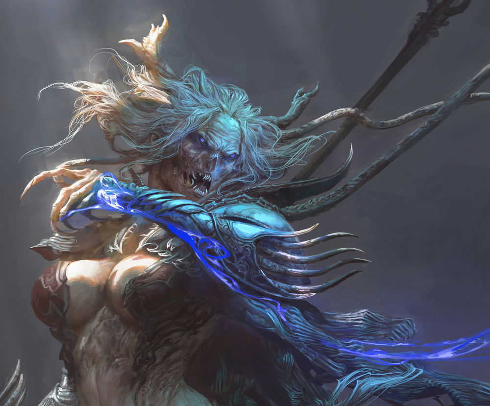 Обои для рабочего стола Демон на сумрачном фоне, by fengua-zhong