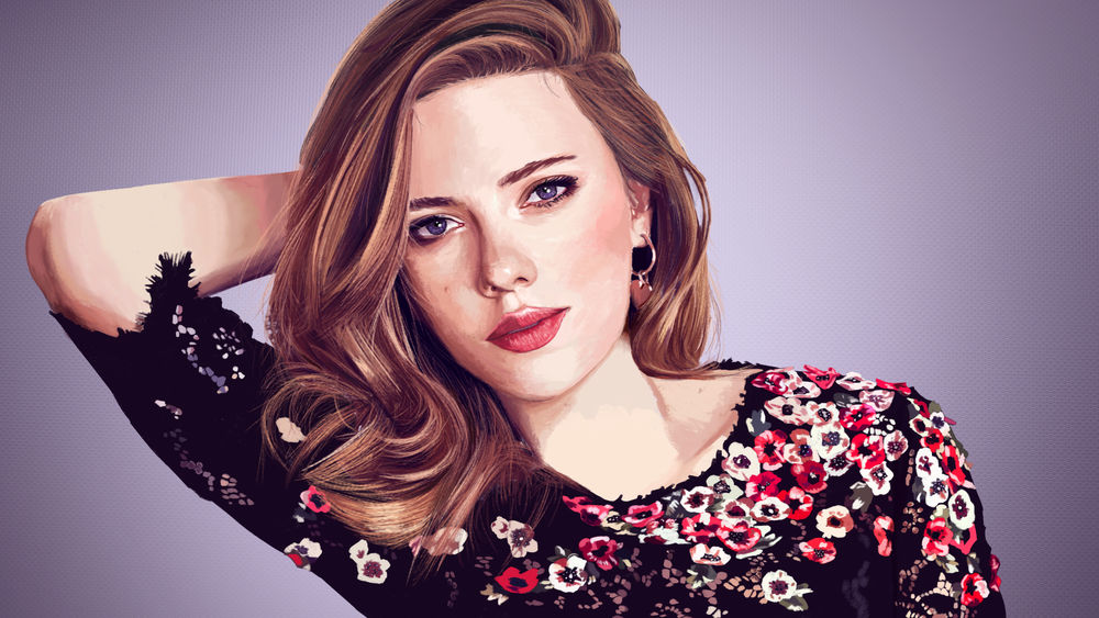 Обои для рабочего стола Американская актриса Scarlett Johansson / Скарлетт Йоханссон, by juliancelaj