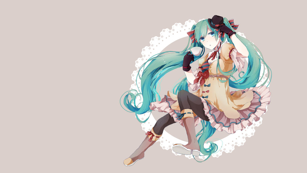 Обои для рабочего стола Vocaloid Hatsune Miku / Вокалоид Хатсуне Мику