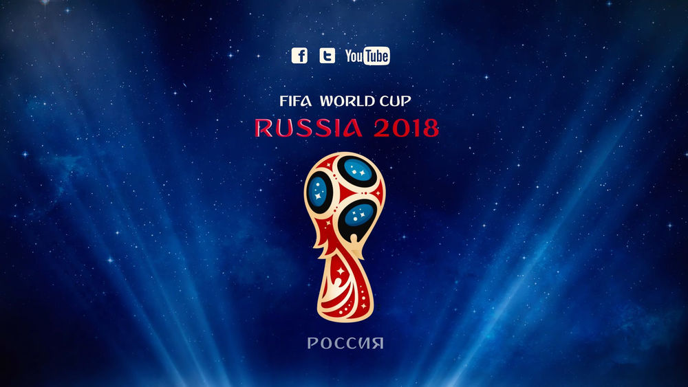 Обои для рабочего стола Кубок Чемпионата Мира по футболу в России 2018 на фоне космоса