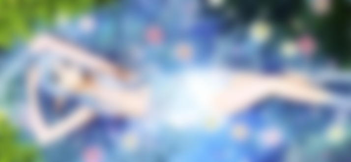 Обои для рабочего стола Эльфийка Asuna Yuki лежит в воде с цветами, аниме Sword Art Online / Мастера Мечей онлайн, by Takata Akira