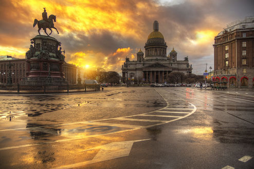 Обои на рабочий стол Санкт-Петербург после дождя, фотограф Ed Gordeev
