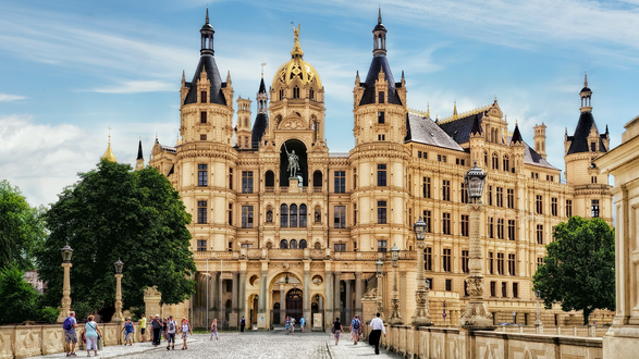 Обои на рабочий стол Дворец в Schwerin Castle, Germany / Шверине, Германия, by pingallery