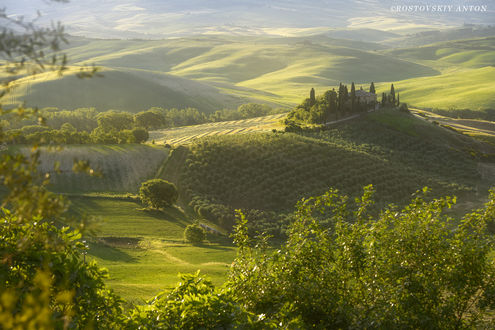 Обои на рабочий стол Весна в Tuscany, Italy / Тоскане, Италия, фотограф Антон Ростовский