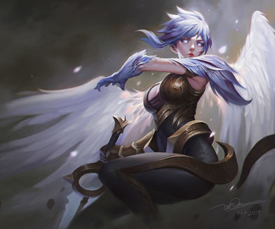 Обои на рабочий стол Riven / Ривэн из игры League of Legends / Лига Легенд, by Dao Le Trong