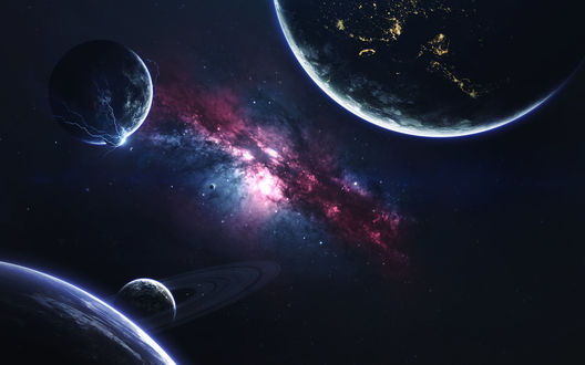 Обои на рабочий стол Планеты в космическом пространстве, by Vadim Sadovski