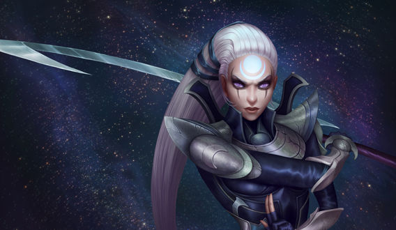 Обои на рабочий стол Diana / Диана из игры League of Legends / Лига Легенд, by domeano
