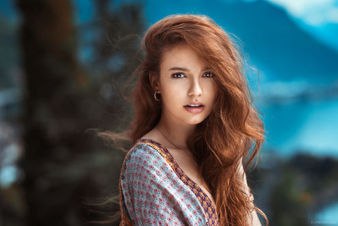 Обои на рабочий стол Симпатичная модель Meline. Фотограф Lods Franck