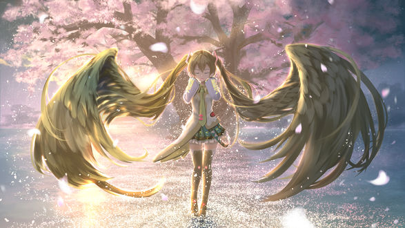 Обои на рабочий стол Vocaloid Hatsune Miku / Вокалоид Хатсунэ Мику