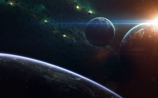 Обои на рабочий стол Планеты в космическом пространстве, by Vadim Sadovski
