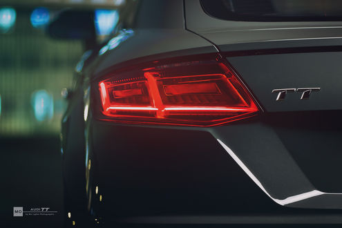 Обои на рабочий стол Audi TT крупным планом, вид сзади, by Mo Lights Photographic