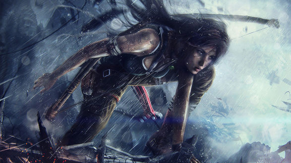 Обои на рабочий стол Lara Croft / Лара Крофт - персонаж игры Tomb Raider / Расхитительница гробниц, by Eddy-Shinjuku