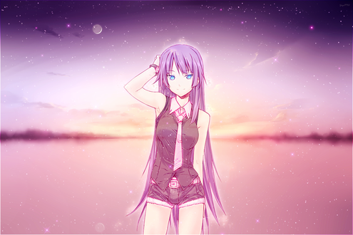 Обои на рабочий стол Hitagi Senjougahara / Хитаги Сэндзегахара из аниме Monogatari Series: Second Season / Цикл историй: Второй сезон, by YayaFTW