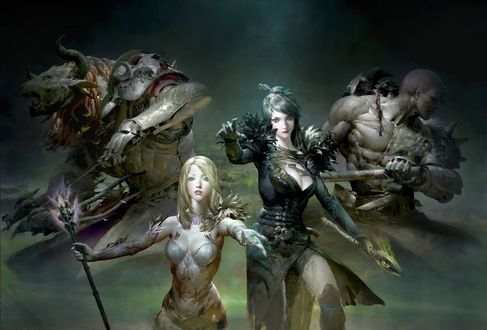 Обои на рабочий стол Герои игры Guild Wars 2 / Гильдия войн 2, by RuanJia