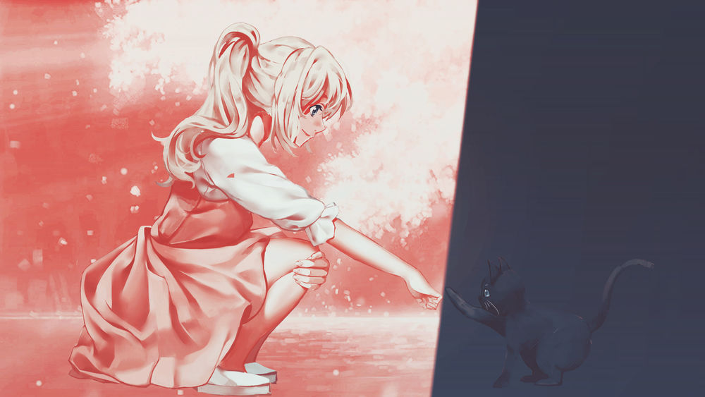 Обои для рабочего стола Kaori Miyazono / Каори Миязоно из аниме Shigatsu wa Kimi no Uso / Твоя апрельская ложь, by Dinocojv