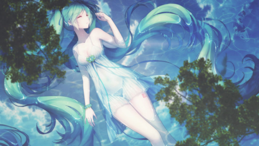 Обои для рабочего стола Vocaloid Hatsune Miku / Вокалоид Хацуне Мику, by Dinocojv