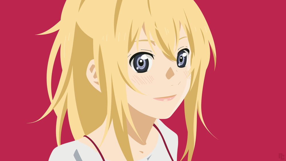 Обои для рабочего стола Kaori Miyazono / Каори Миязоно из аниме Shigatsu wa Kimi no Uso / Твоя апрельская ложь, by ncoll36