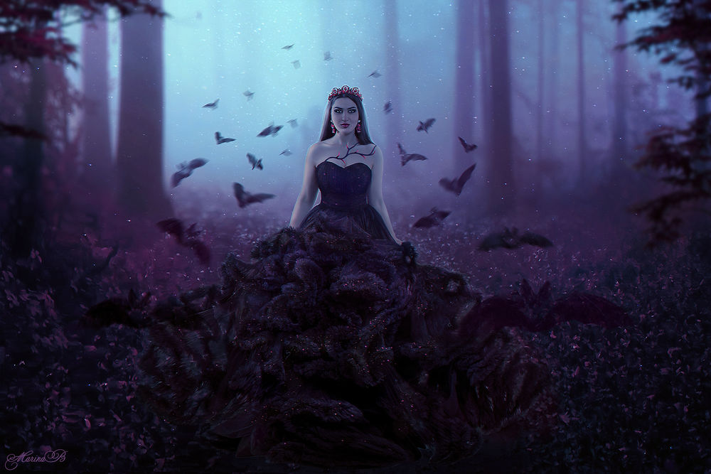 Обои для рабочего стола Dark art / Queen of the darkness / Королева тьмы. Фотограф Marina Baccardi