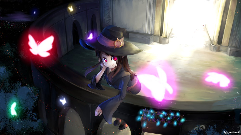 Обои для рабочего стола Atsuko Kagari / Ацуко Кагари из аниме Little Witch Academia / Академия ведьмочек, by TakuyaRawr