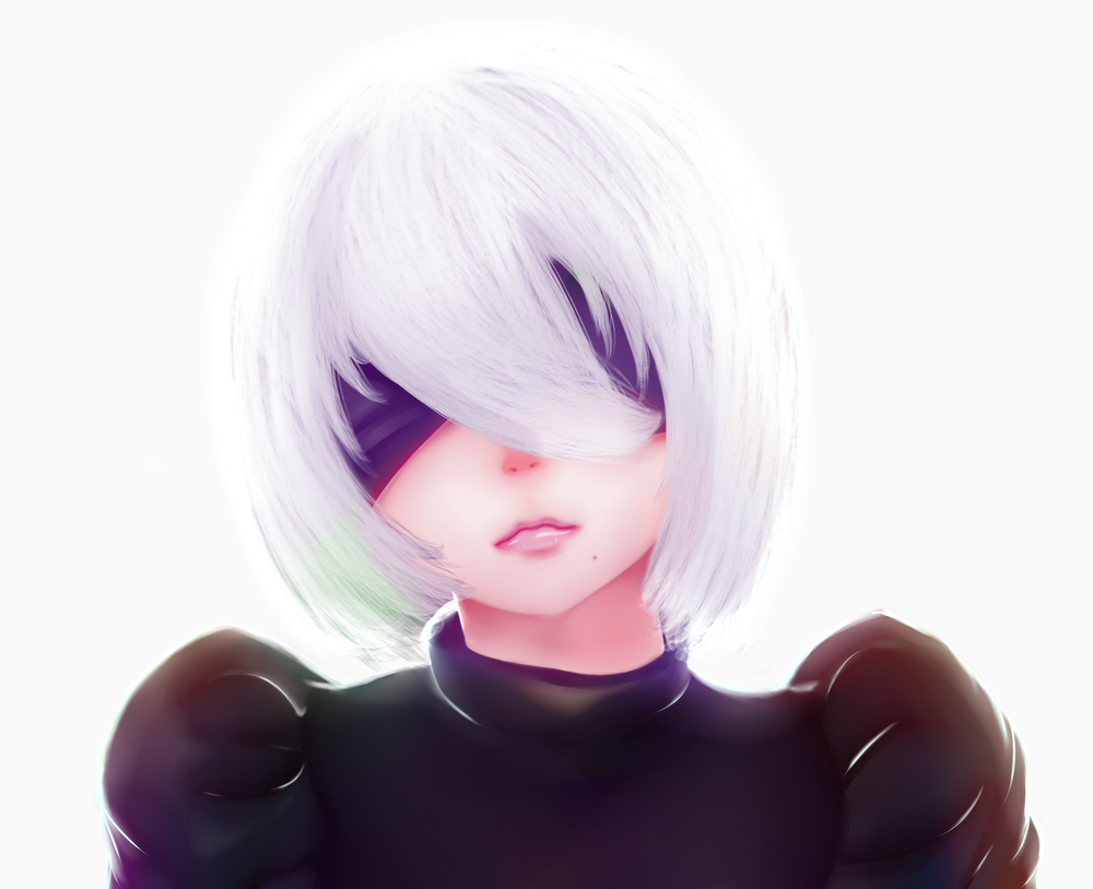 Обои на рабочий стол YoRHa №2 тип B из игры NieR: Automata, by  UlricLeprovost, обои для рабочего стола, скачать обои, обои бесплатно