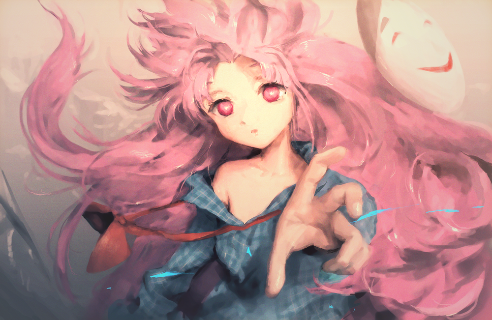 Обои для рабочего стола Hata no Kokoro / Хата но Кокоро из игры Touhou Project / Проект Восток