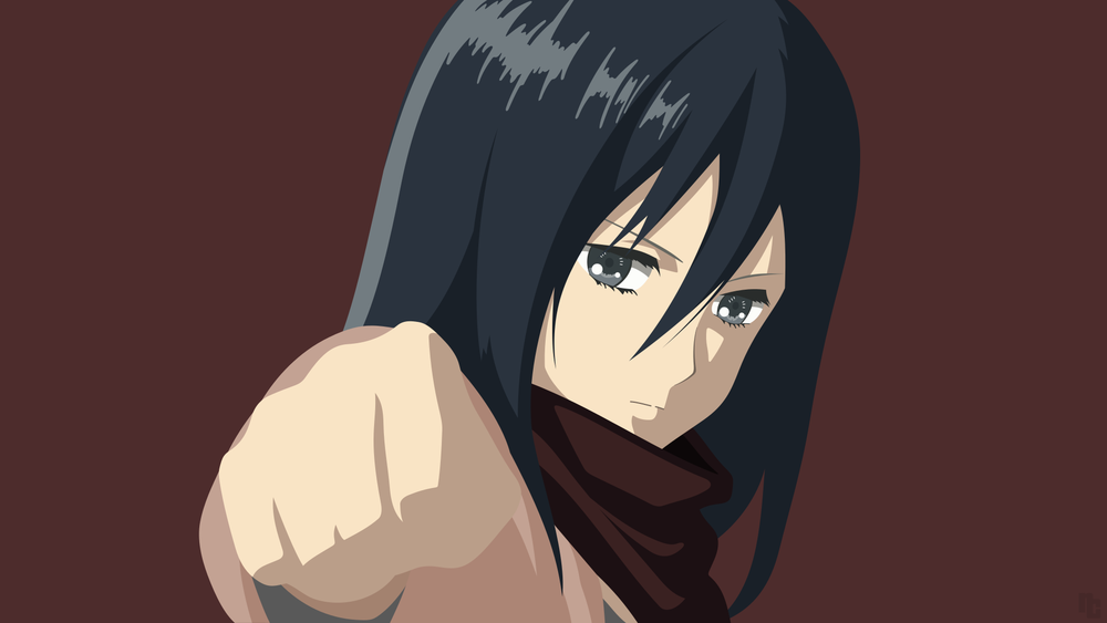 Обои для рабочего стола Mikasa Ackerman / Микаса Аккерман из аниме Атака Титана / Attack on Titan / Shingeki no Kyojin