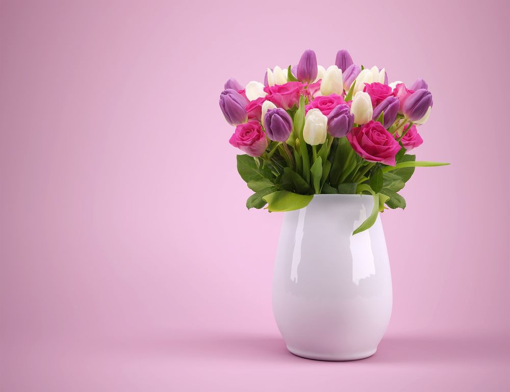 Заставка цветы в вазе