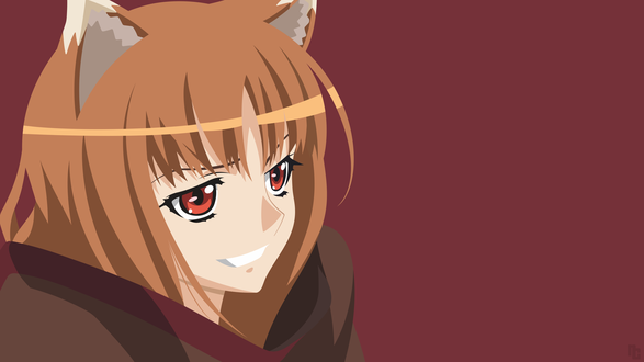Обои на рабочий стол Holo / Холо из аниме Ookami to Koushinryou / Волчица и пряности, by ncoll36