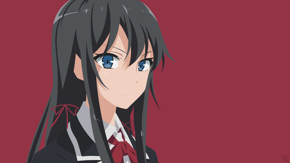 Обои на рабочий стол Yukino Yukinoshita / Юкино Юкиношита из аниме Yahari Ore no Seishun Love Comedy wa Machigatteiru / Как и ожидалось, моя школьная романтическая жизнь не удалась, by ncoll36