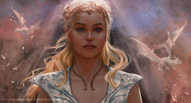 Обои на рабочий стол Daenerys Targaryen / Дейнерис Таргариен из сериала Игра престолов / Game of Thrones