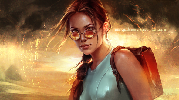 Обои на рабочий стол Lara Croft / Лара Крофт из игры Tomb Raider / Расхитительница гробниц, by Inna-Vjuzhanina