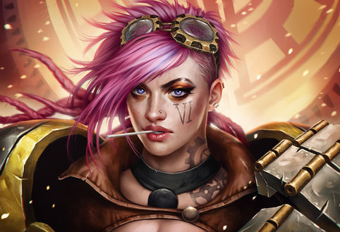 Обои на рабочий стол Vi / Вай из игры League of Legends / Лига Легенд, by fdasuarez