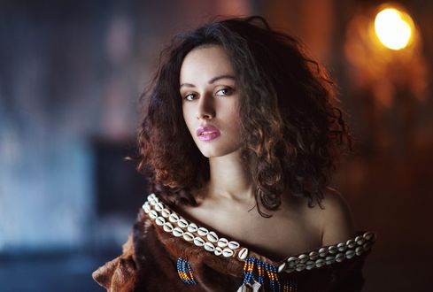 Обои на рабочий стол Портрет модели Анастасии Шпиц, фотограф Maxim Maximov