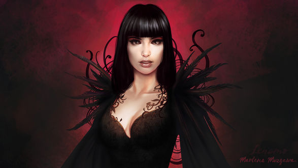 Обои на рабочий стол Готическая леди Appia / Аппиа, by LenamoArt