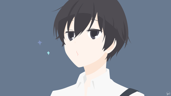 Обои на рабочий стол Tanaka / Танака из аниме Tanaka-kun wa Itsumo Kedaruge / Всегда вялый Танака-кун, by greenmapple17