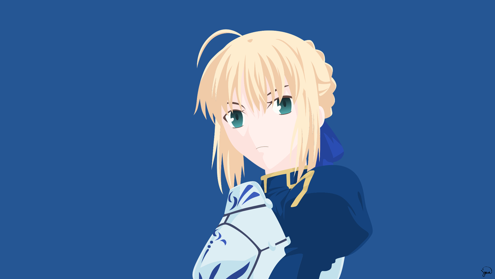 Обои для рабочего стола Saber / Сэйбер из аниме Fate / Zero / Судьба / Начало, by greenmapple17