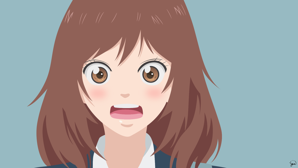 Обои для рабочего стола Futaba Yoshioka / Футаба Йошиока из аниме Ao Haru Ride / Неудержимая юность, by greenmapple17